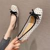 2025 Summer New Pregnant Women Doudou Shoes Women's Flat Lazy Shoes One Pedal Single Shoes Versatile Breathable Work Shoes Ladyshoes