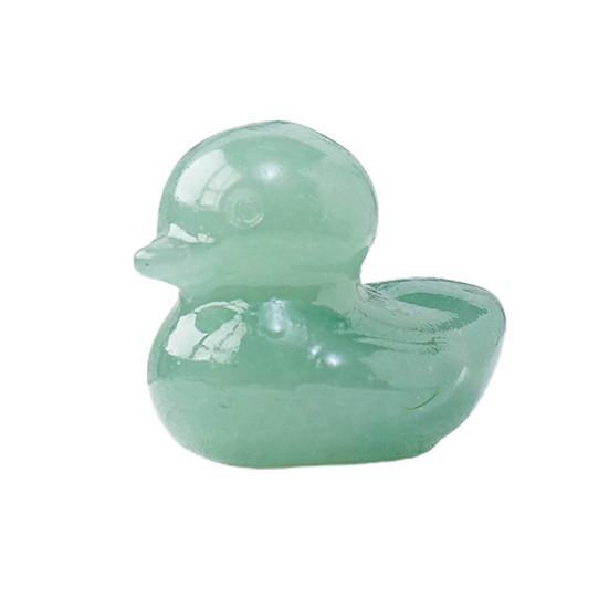 Cute Natural Stone Duck Ornament Positive Healing Energy Colorful Small Hand-carved Duck Animal Figurine Statue Desktop Decoration Birthday