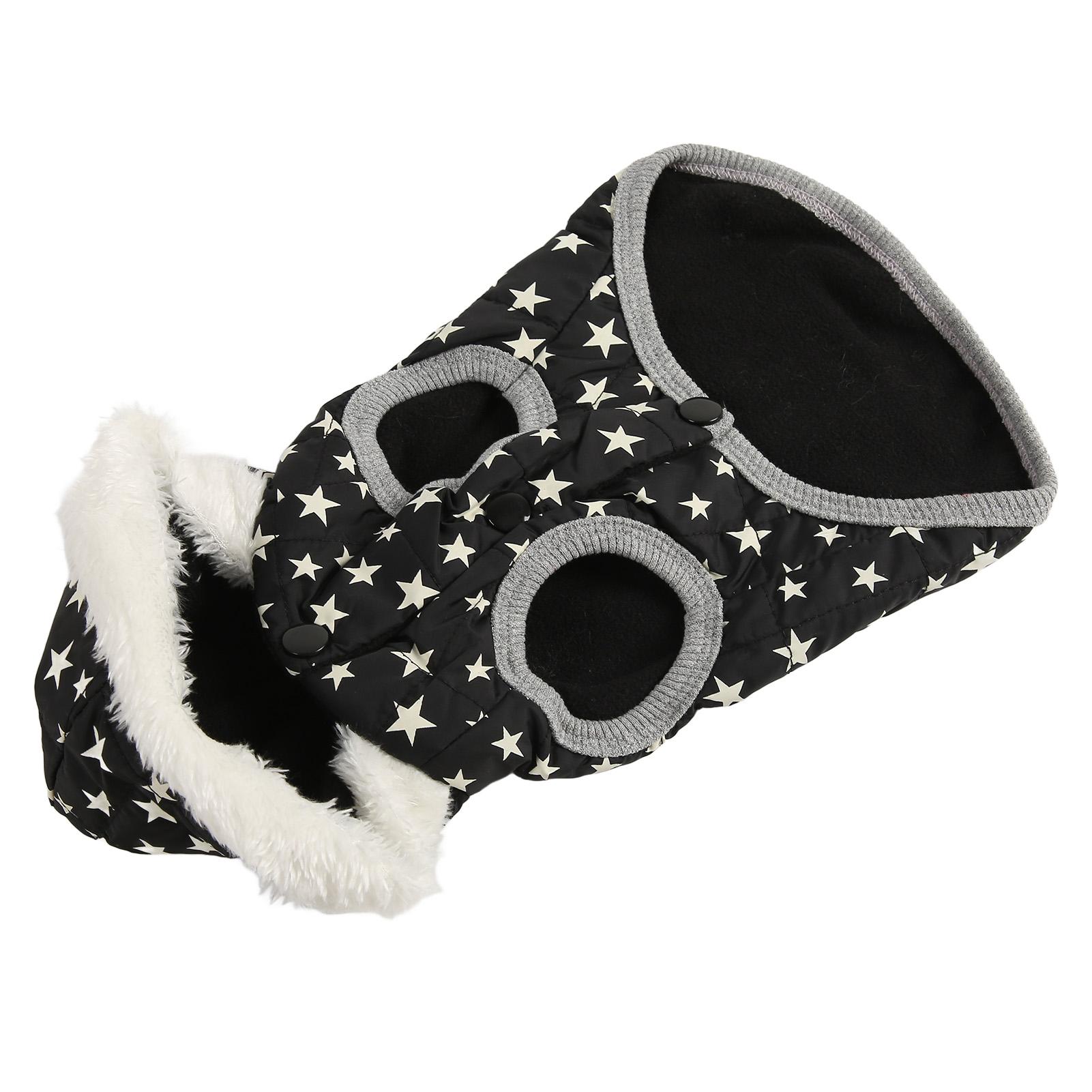 

Dog Winter Coat Thickened Warm Soft Skin Friendly Hooded Puppy Vest Jacket for Small Medium Pet S