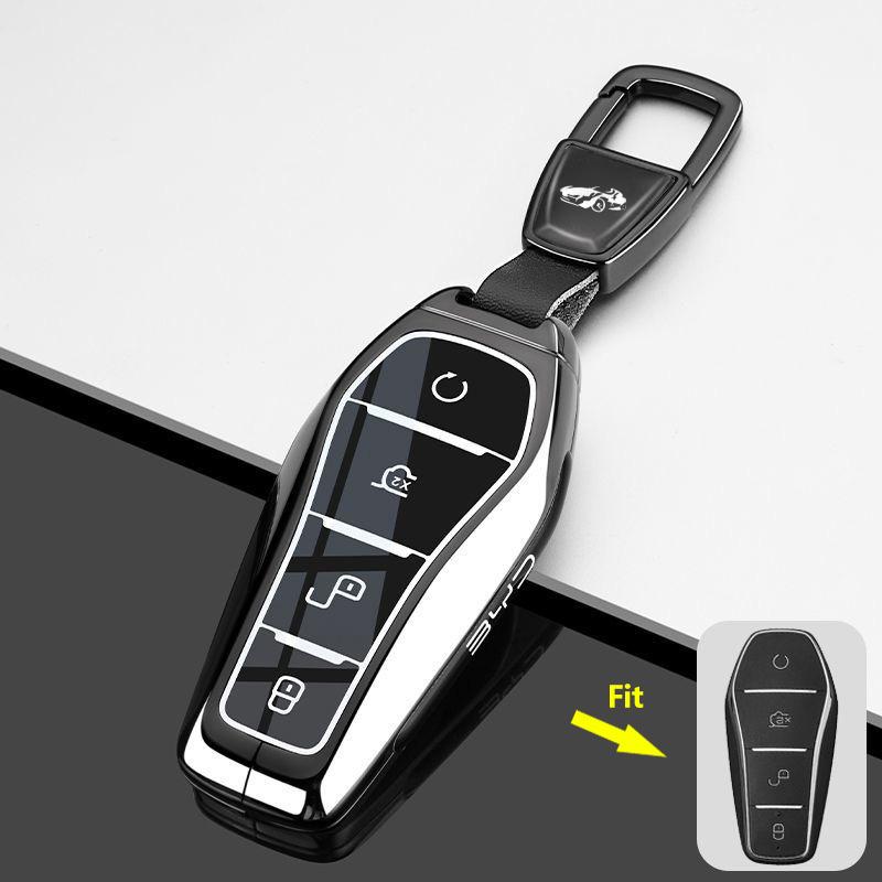 Zinc Alloy Car Remote Key Case Cover for BYD SEAL Atto 3 Han EV Dolphin Lied Tang Dm Qin PLUS Song Pro MAX Yuan Accessories