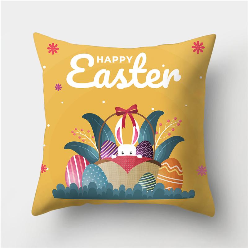Easter Pillowcase Bunny Egg Rabbit Cus on Cover Happy Easter Decoration for Home Birthday Party Gifts for Kids