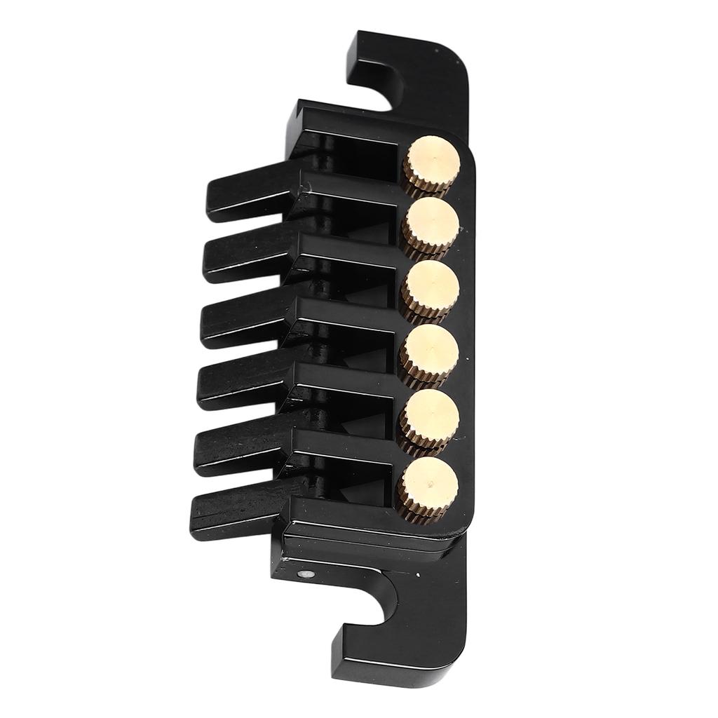 Guitar Bridge Tailpiece Replacement Vintage Style Aluminum Alloy Copper 6 String Electric Guitar Stop Bar Black