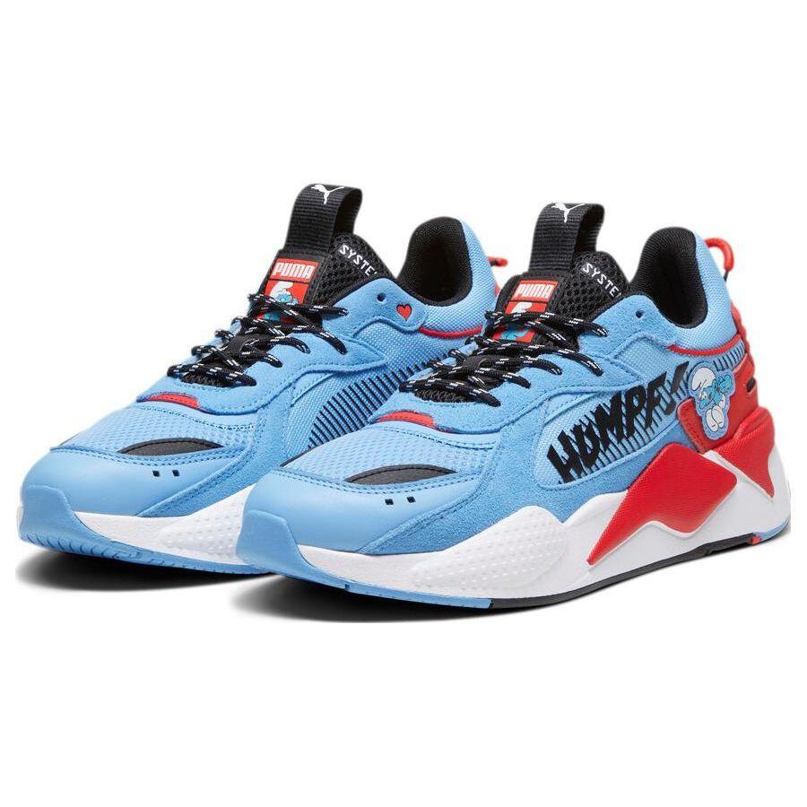 Smurfarna x Puma RS-X Hefty Smurf Unisex Sneakers Blå Team-Ljusblå Röd 393533-01