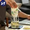 Creative Glass Tea Separation Cup Ceramic Filter Teacup With Lid and Wooden Handle Large Capacity Office Coffee Mug Drinkware