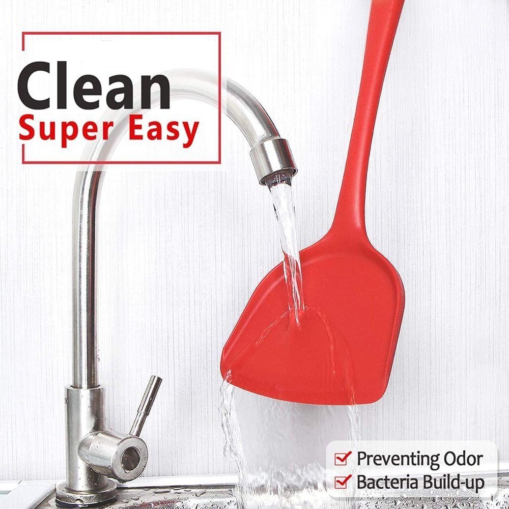 Silicone Stir Fry Turner Nonstick Cooking Shovel Asian Kitchen Utensil  Cooking