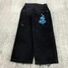 JNCO Jeans Vintage Hip Hop Loose Jeans Men's Gothic High Waist Wide Legs Pants Streetwear