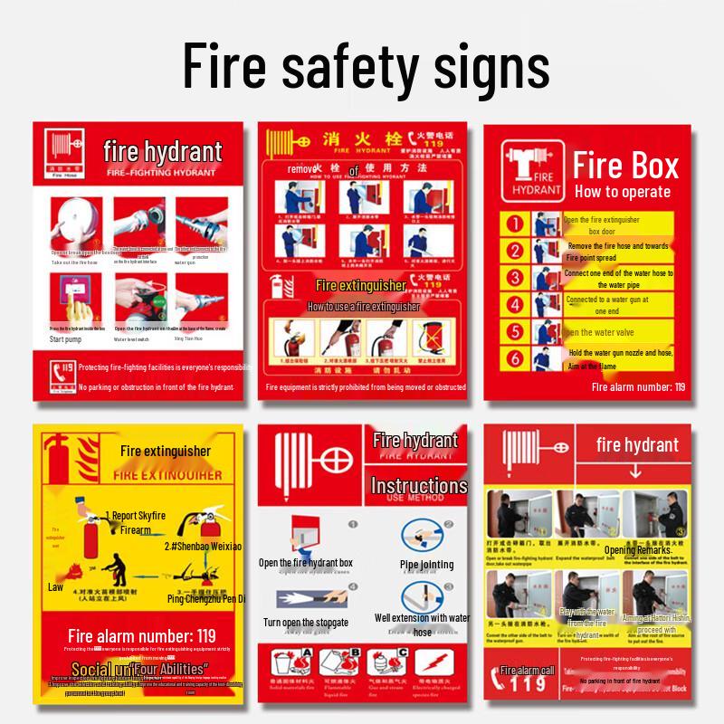 Fire Safety Instruction Sign