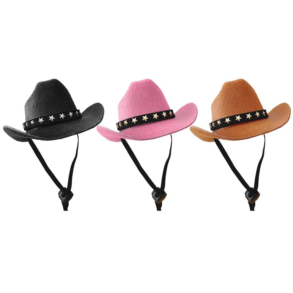 Pet Cowboy Hat Headwear Hat for Dogs/Cat Festival Gift Cosplay Supplies Cowboy Hat Props Headwear Kitten Knight Cap