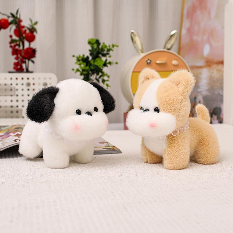 20cm/7.87in Pet Dog Plush Toy Schnauzer Corgi Bichon Plush Toys Soft Stuffed Animal Doll Soft Pillow Kid Pet Lover Birthday Gift