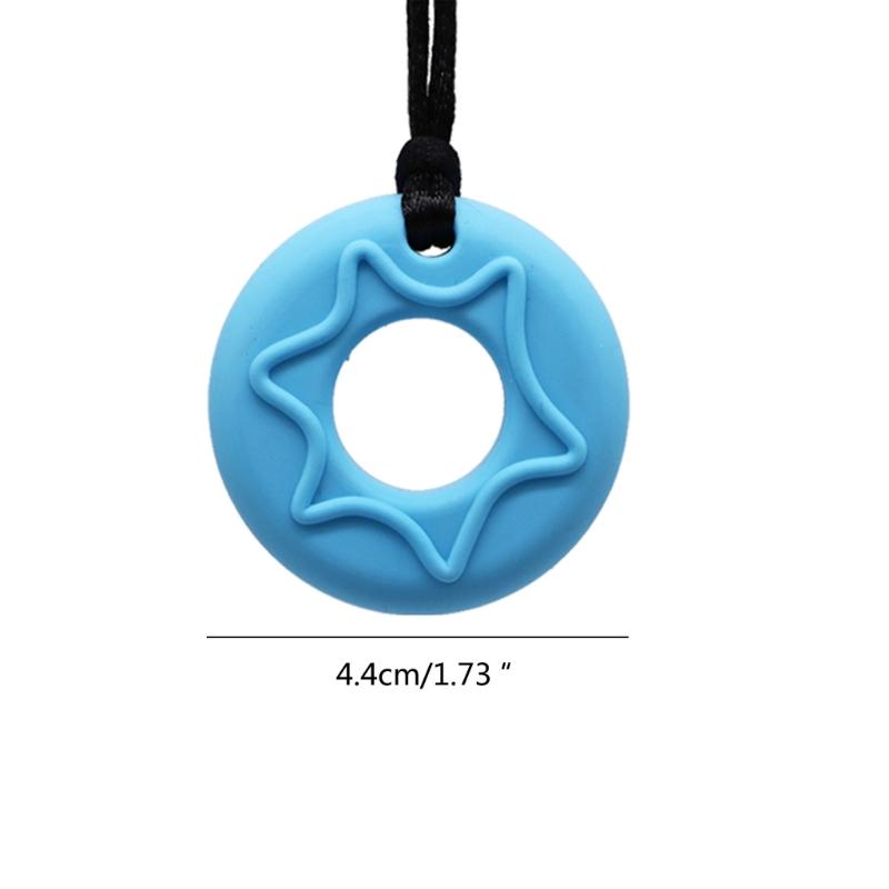 Chewable Pendant Necklace for Children or Adults with Chewing Needs, Sensory Chewing Teether Toy for Boys and Girls
