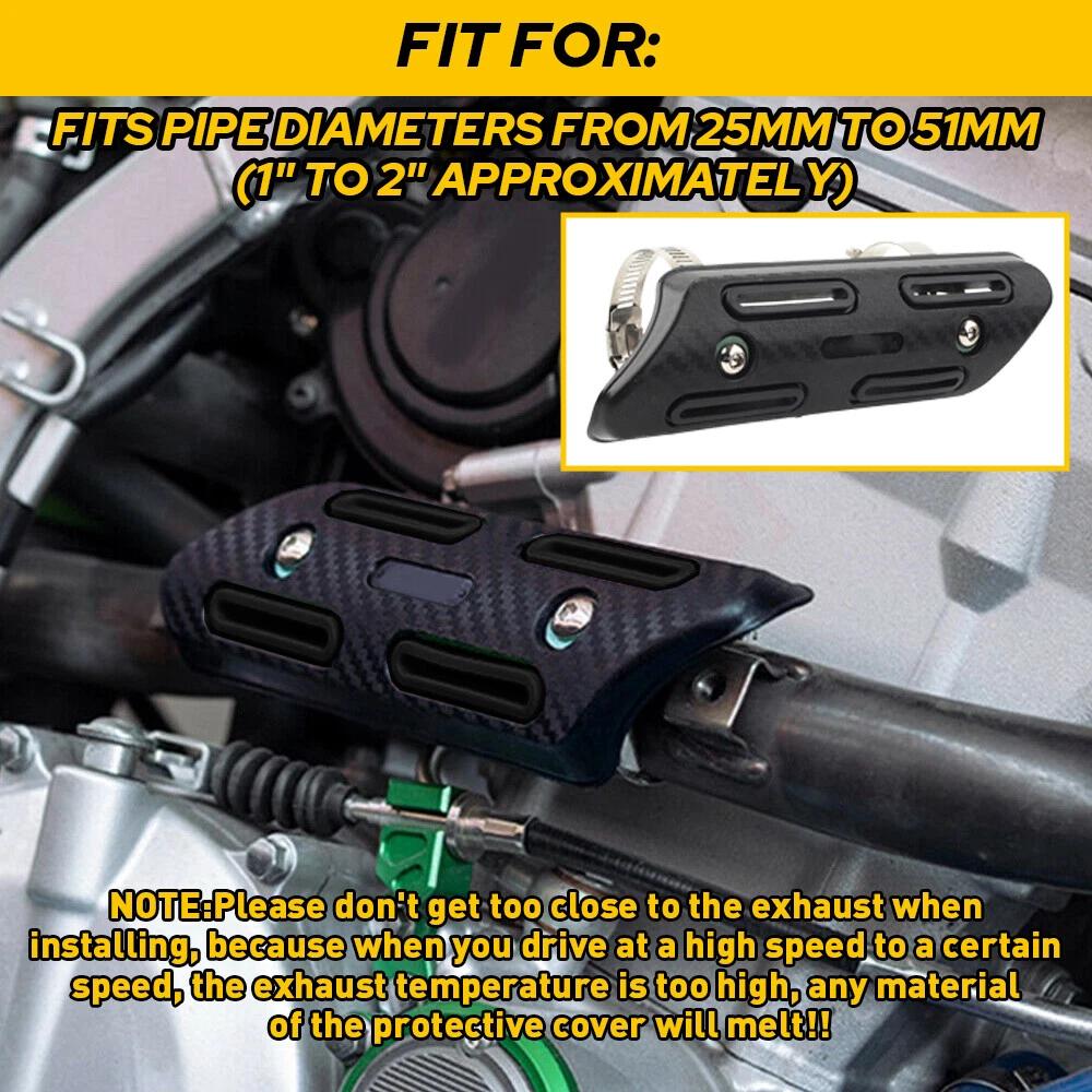Motorcycle Motorbike Exhaust Muffler Pipe Heat Shield Cover Heel Guard Protector Durable Car Exhaust Pipe System Motorcycl Parts
