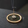 Zen Lotus Heart Sutra Incense Holder - Small Indoor Burner for Tea Ceremony and Sandalwood/Agarwood Incense