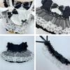niannyyhouse Lace Head Dress, Dress, Apron, 10cm, 15cm, 20cm Plush Doll, Maid Suit, Cotton Doll Clothes, Dress-Up, Doll Accessories (Black-20cm)