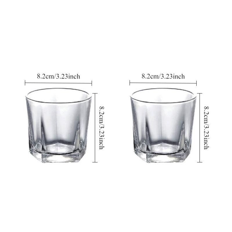 

270ml/300ml/370ml Thickened Cocktail Glass Classic Whiskey Cup Glasses Household Transparent Foreign Wine Cup Beverage Beer Mugs 2pcs