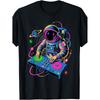 Astronaut DJ En DJen, Draaitafel Planeten, EDM Ruimte, Ruimtevaarder T-shirt