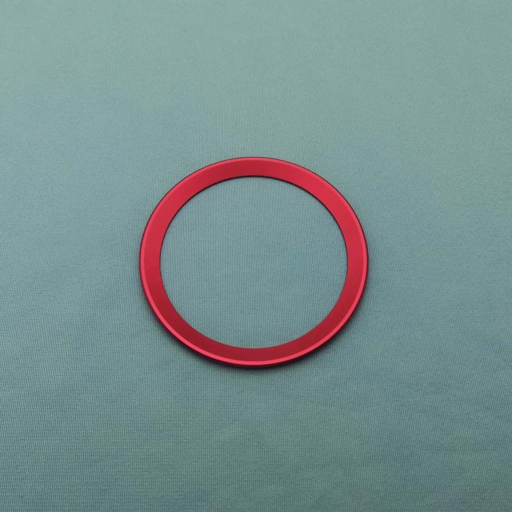 1Pc 3D Aluminum Car Steering Wheel Front Rear Black Emblem Badge Surrounding Ring Sticker for 45mm Logo/74mm Logo/82mm Logo