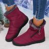 Women Snow Boots Comfortable Waterproof Women Shoes Retro Luxury Zipper Shoes Woman Winter Soft Thickened Fluff Boots Women