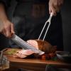 30cm Edelstahl Tranchiergabel für Outdoor BBQ Grillwerkzeug für und Steak mit antibakteriellem Griff BBQ, Fleisch, Fisch,