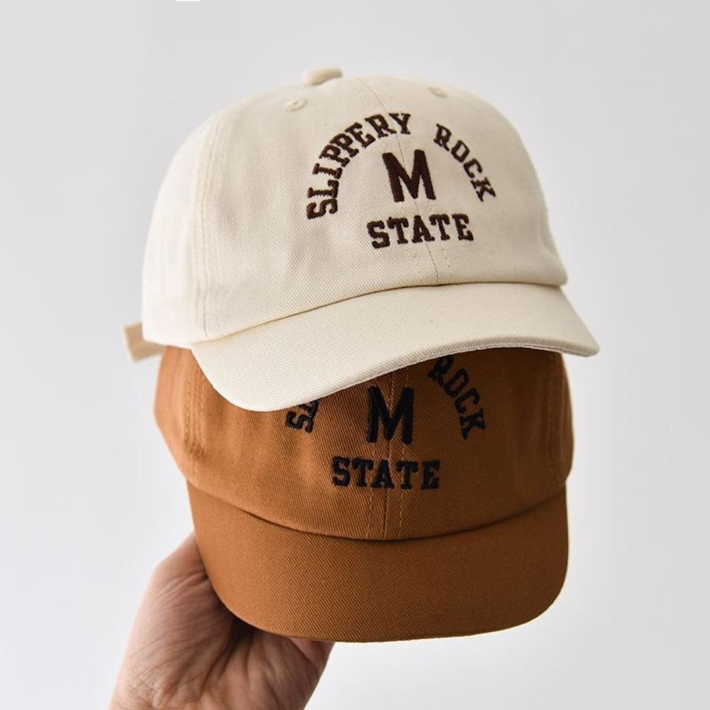 Letter Embroidered Baseball Cap Cotton Baby Cap New Peaked Hat  Toddler Boys Girls