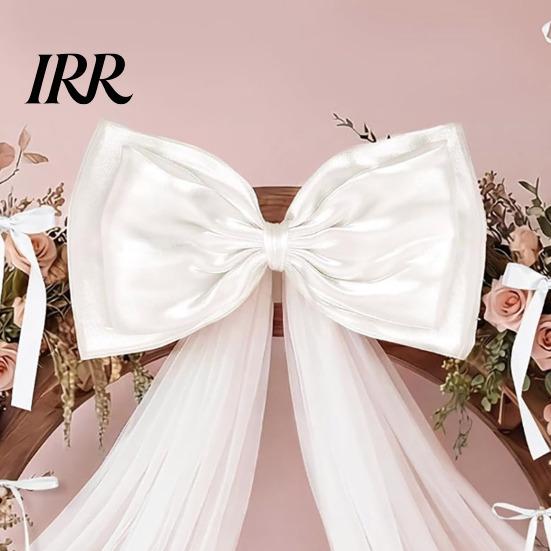 White Bow Decoration 16Pcs/Set Large Kit Giant Pink with Mini Bows DIY Festive Home Decor Satin Tulle Wedding Bridal Baby Shower Birthday
