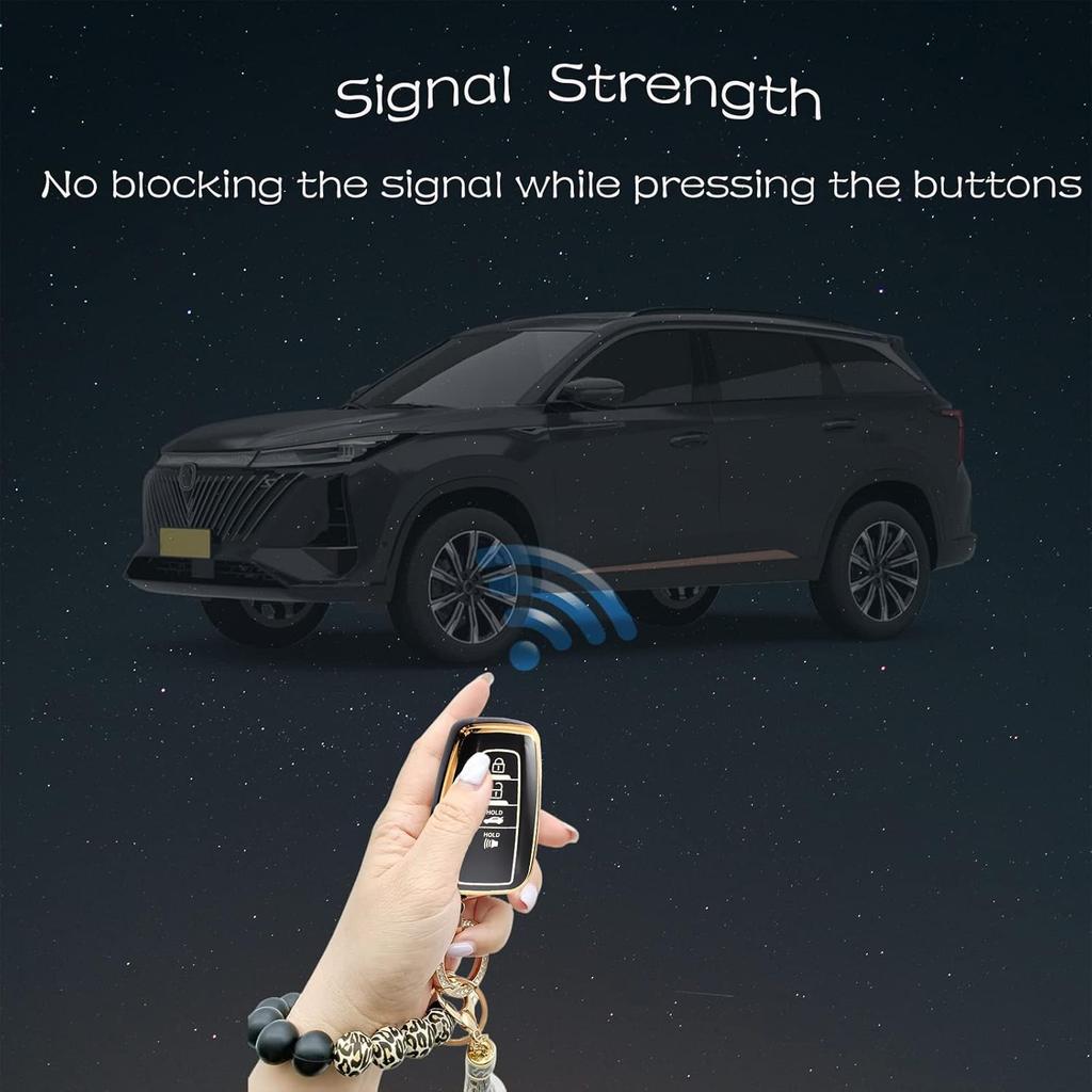 for Toyota Key Fob Cover with Premium Shell Wristlet 360 Degree Protection Key Case for 2018-2022 2023 2024 Camry RAV4 Highlander Avalon C-HR Prius