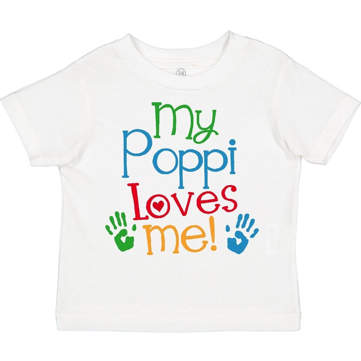 Inktastic My Poppi Loves Me Gift Toddler kids boys T-Shirt From Boys Girls Clothing Child 100