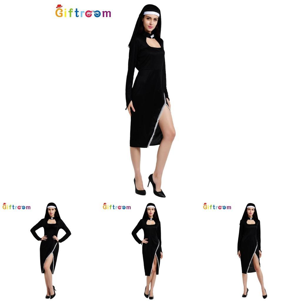 Enchanting Halloween Theme Short Skirt Costume Sexy Nun Garment For Women