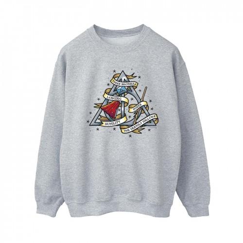 Felpa da donna/signora di Harry Potter I Doni della Morte XXL bianco