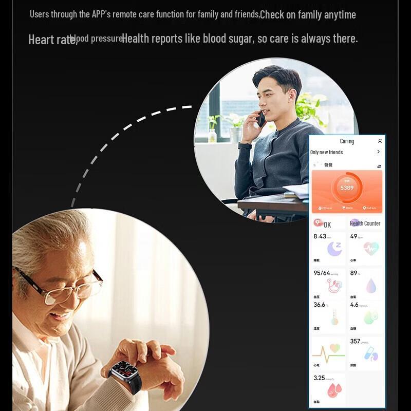 KPEP Smart Health Watch with Airbag Blood Pressure Monitor (CN version)