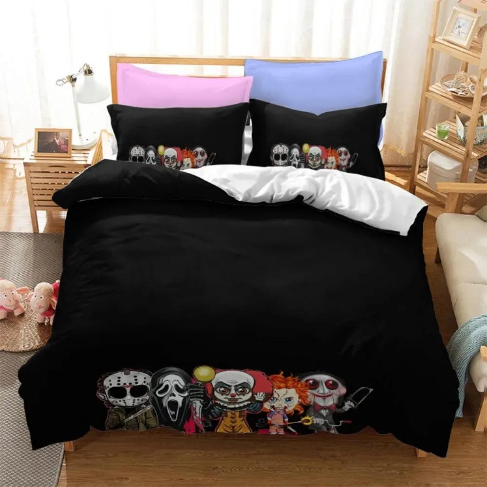

Child s Play Soft Duvet Cover Chucky Beding Set Hor Bedclothes featuring Pilowcases for Tens Adult Peoples Gift Bedrom Decor King Single 120*200cm Single