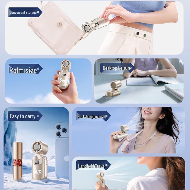 VENIDER High-Speed Semiconductor Handheld Cooling Fan