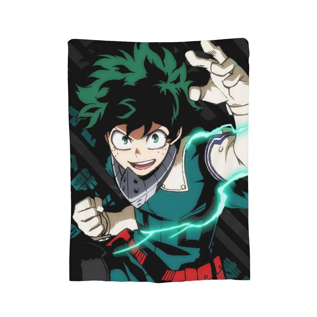 Izuku Midoriya My Hero Academia Blankets Fleece Autumn/Winter Anime  Thin Throw Blankets for Home Bedroom Quilt