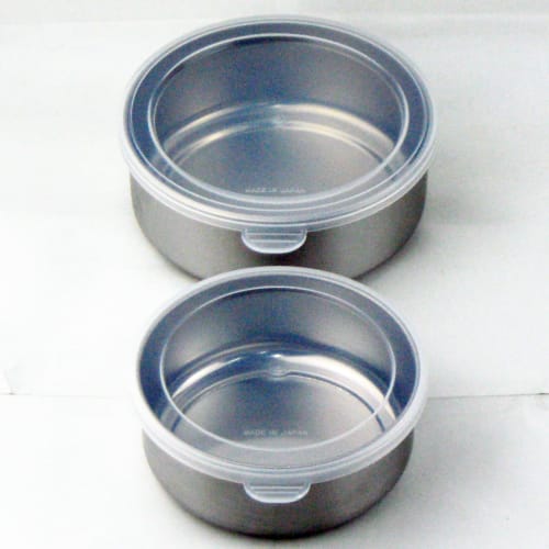 Nagao 10cm Round Stainless Steel Storage Container with Lid, Airtight, Stackable, Food Preparation Container, Made In Japan