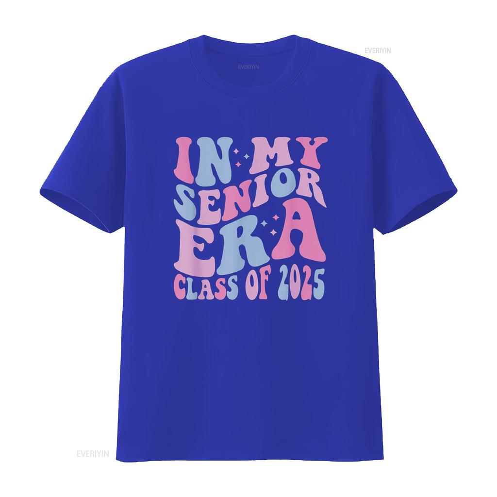 In My Senior Era Class of 2025 T Shirt vintage Washed Comfortable Top For Everyday Wear Slightly Casual fashion Versatile