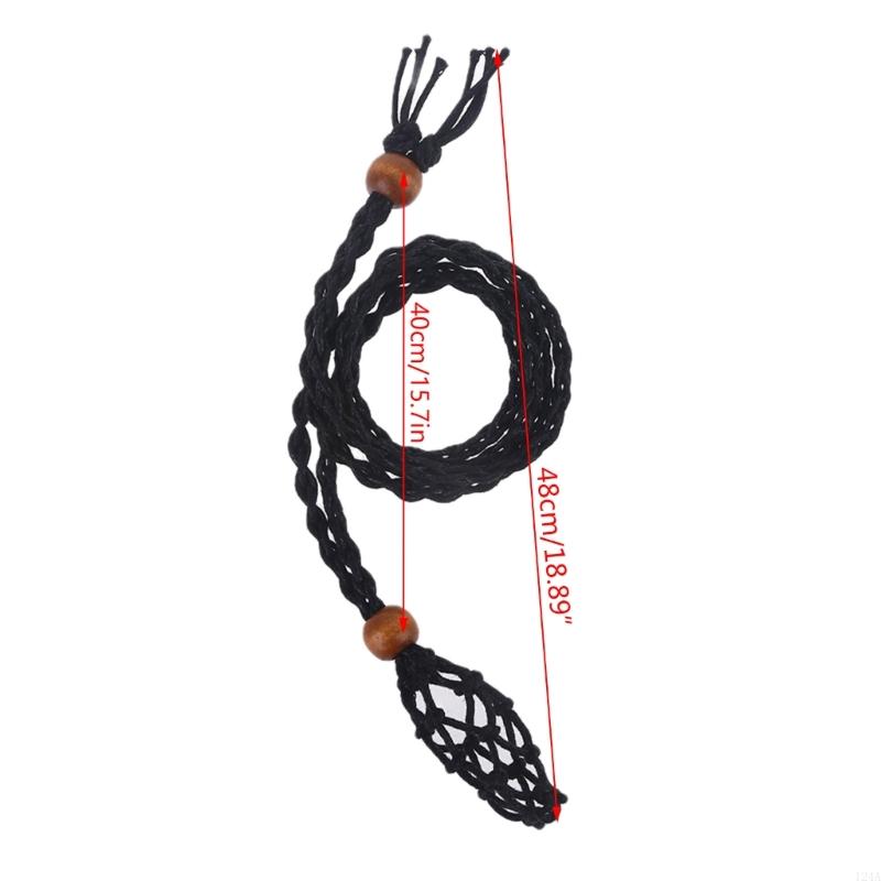 Necklace Cord Empty Stone Holder Replacement Necklace Rope with Adjustable Length Making Accessories for Stone Necklace