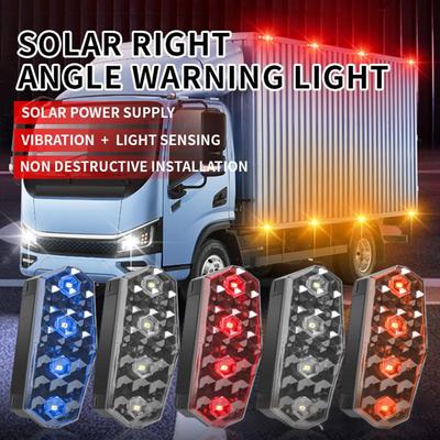 Solar Warning Light Anti-Collision Flashing Lights For Car Truck 4 Pieces High-Brightness Automotive Alarm Fixture Assemblies