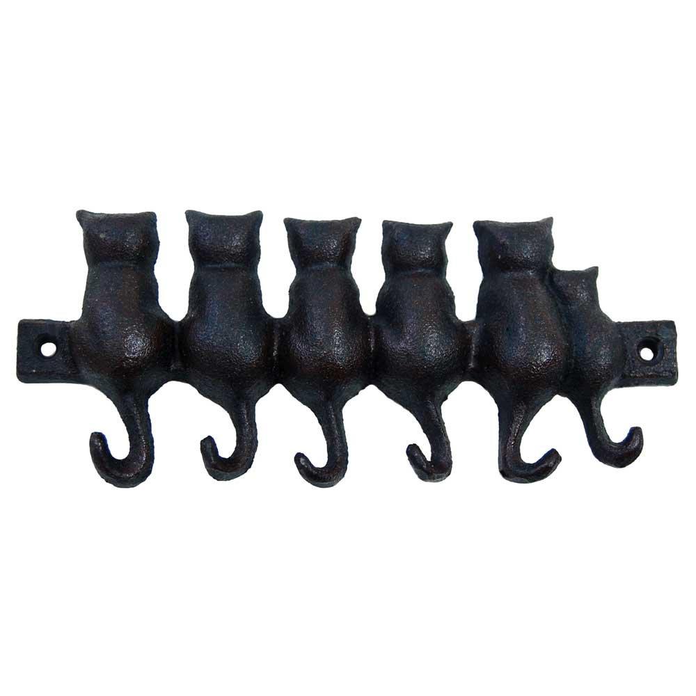Dulton Cat Antique 90mm High X 200mm Cat Hook Hook, Black, Wide, A.BLK, HL4360-6ABK