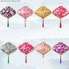 12/14 Inch Oriental Style Palace Lantern Cloth Silk Floral Pattern Lantern Vietnam Mid Autumn Spring Festival Hanging Decor