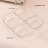 Multifunctional Kitchen Plate: Four-Grid Storage Tray for Ginger & Garlic Prep