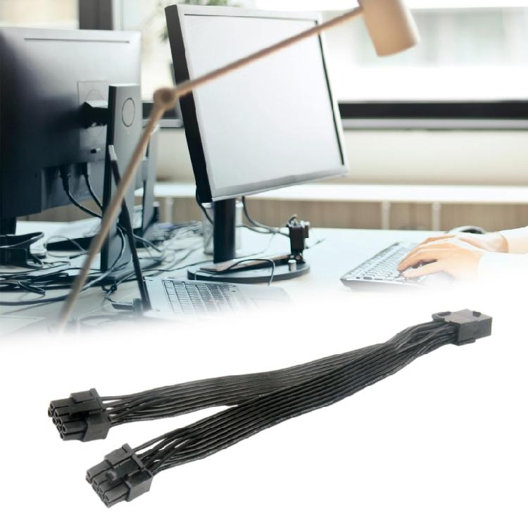 8Pin To Two 8Pin (6+2) Graphics Card Power Supply Cable Splitter Power Cable Connectors Extender for Graphics Card