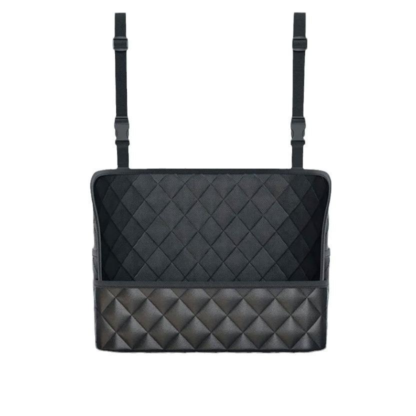 Autositz Organizer - Leder Aufbewahrungsnetz mit großer Kapazität mit Hängehaken, Mittel-Rücksitz-Organizer-Tasche für SUV/LKW-Zubehör