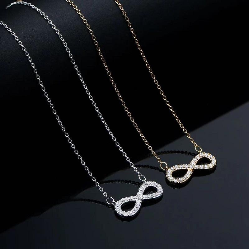 Simple Lucky 8-character Necklace Accessories Women's Fashion Versatile Personality Design High-end Sense Collarbone Chain