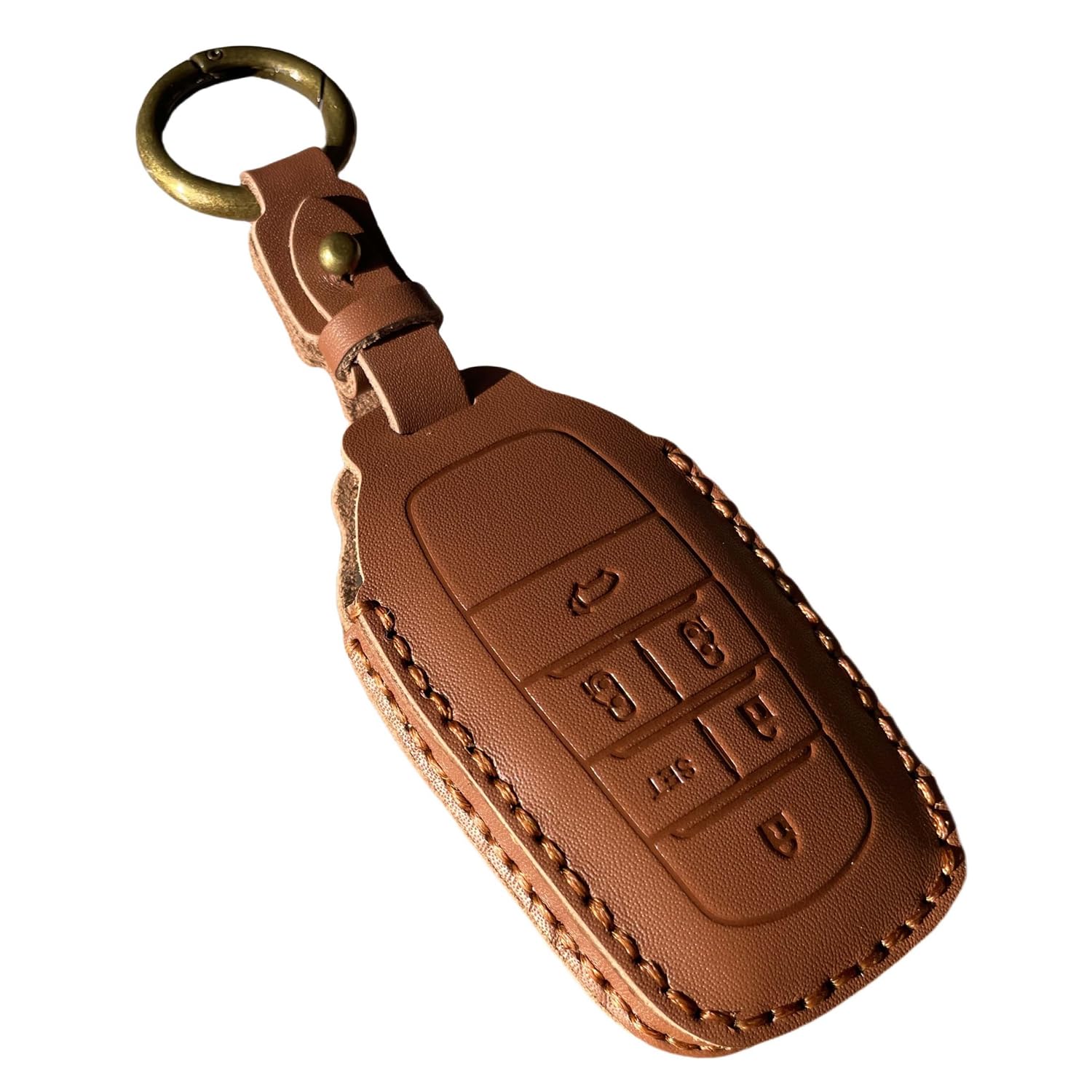 [ZANEKO] Alphard 30 Series Key Case Compatible Toyota Vellfire 30 6 buttons коричневый