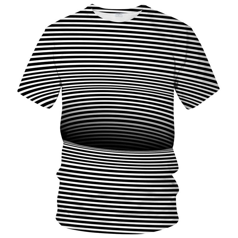 Magische Optische Täuschungs-Grafiken für Männer und Frauen 3D-gedrucktes Lustiges Kinder-T-Shirt Top Beliebte Sommer-Freizeit-Kurzarm-Kleidung