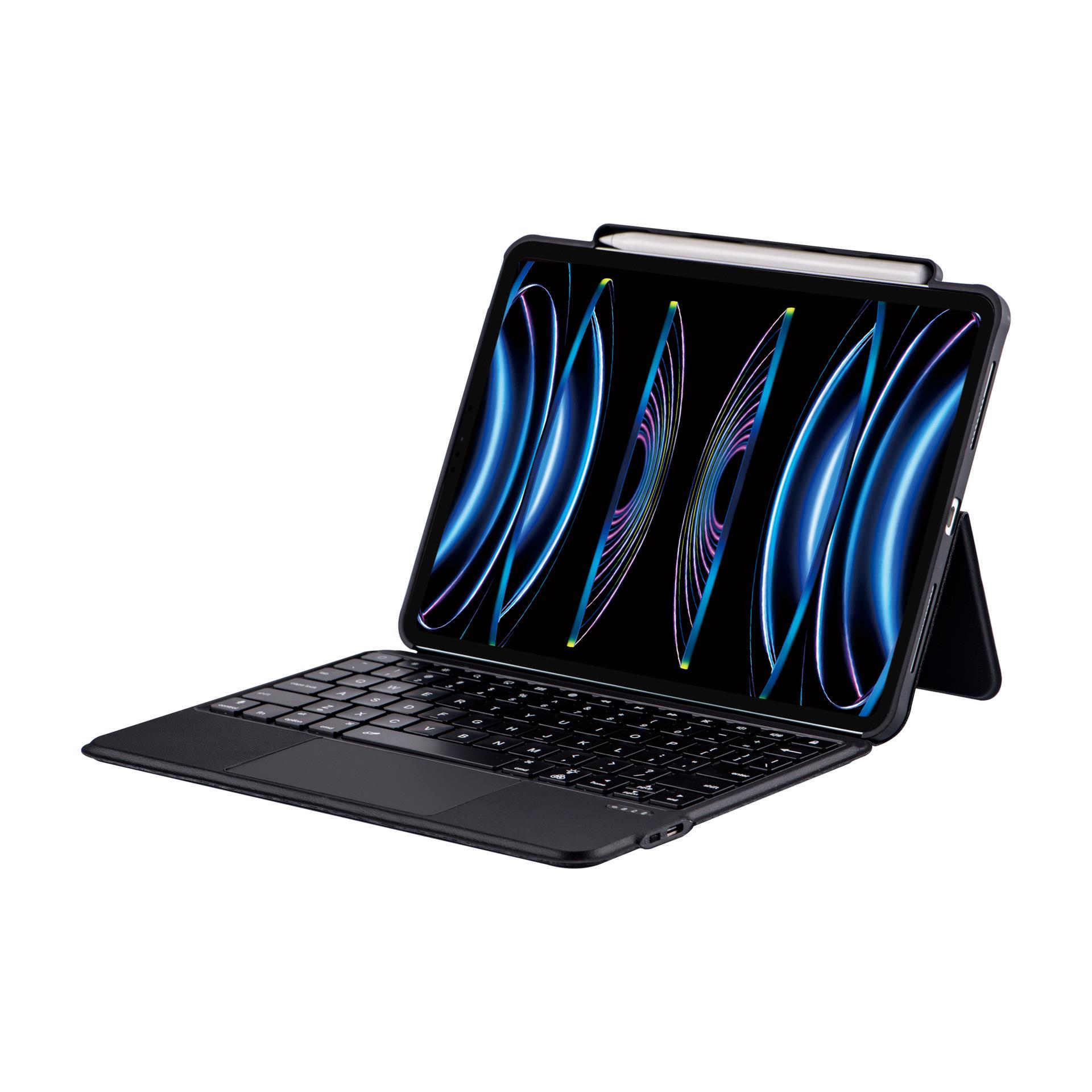 

5206D-3B For iPad Air 11 (2025)/(2024)/Air (2020) (2022)/Pro 11 (2018)/(2020)/(2021)/(2022) Bluetooth-Compatible Keyboard Case Black
