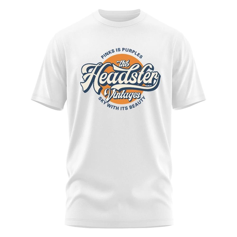 2024 New T-Shirt Old Shcool Vintage Printed Tees Men Clothes Fashion  T-Shirts Streetwear 100% Cotton Loose Tops Breathable Tee