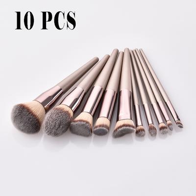 10PCS Foundation Kosmetische Augenbrauen Nylon Lidschatten Pinsel Make-Up Pinsel Sets Werkzeuge