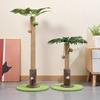 Cat Toy Realistic Coconut Tree Shape Scratching Post with Sisal Claw Grinding Column Hanging Balls Interactive Cat Scratcher