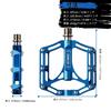 Corki Cycles TOPO Titanium Flat Platform Mountain Bike Pedals Blue - 9/16" -