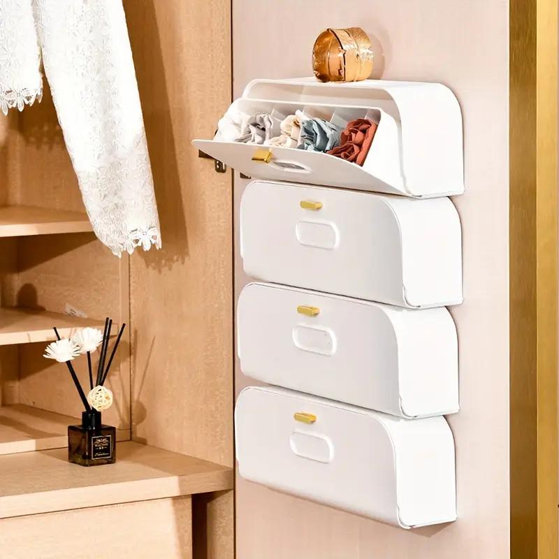 Wall-mounted Classification Drawer-type Underwear Storage Box Plastic Wardrobe Bra Socks Underwear Compartment Organization Box